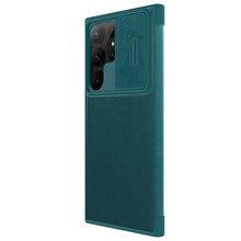 Заредете изображение във визуализатора на галерията – Nillkin Qin Leather Pro Case Case for Samsung Galaxy S23 Ultra Flip Cover Camera Cover Green
