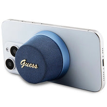 Заредете изображение във визуализатора на галерията – Guess Magnetic Script Metal Bluetooth speaker - blue
