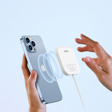 Заредете изображение във визуализатора на галерията – Duzzona 3in1 universal wireless charger for smartphones (Qi, MagSafe), Apple Watch and Airpods 15W white (W7)

