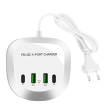 Заредете изображение във визуализатора на галерията – Travel charger T3P+ - 2xType C + 2xUSB - QC + PD 40W white
