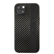 Заредете изображение във визуализатора на галерията – AMG AMHCP13MBLSCA iPhone 13 6.1" black/black hardcase Carbon Stripe&amp;Embossed
