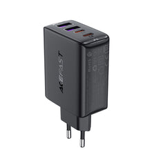 Заредете изображение във визуализатора на галерията – Acefast A61 PD 45W GaN charger 2 x USB-C + 2 x USB-A with 4 ports - black
