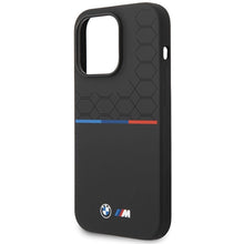 Заредете изображение във визуализатора на галерията – BMW M Silicone Pattern case for iPhone 14 Pro Max - black
