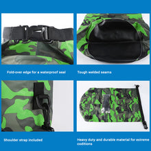 Заредете изображение във визуализатора на галерията – Waterproof Dry Bag Type 1 5L green camouflage
