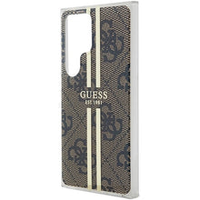 Заредете изображение във визуализатора на галерията – Guess IML 4G Gold Stripe case for Samsung Galaxy S24 Ultra - brown
