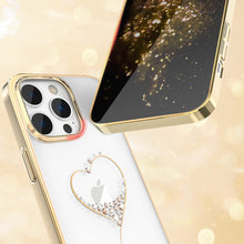 Заредете изображение във визуализатора на галерията – Kingxbar Wish Series case for iPhone 14 decorated with golden crystals
