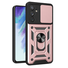 Заредете изображение във визуализатора на галерията – Hybrid Armor Camshield case for Samsung Galaxy A54 5G armored case with camera cover pink
