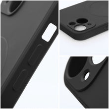 Заредете изображение във визуализатора на галерията – Silicone Mag Cover case compatible with MagSafe for IPHONE 15 PRO black
