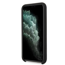 Заредете изображение във визуализатора на галерията – Guess GUHCN65LSLMGBK iPhone 11 Pro Max black/czarny hard case Silicone Vintage Gold Logo
