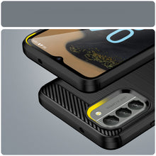 Заредете изображение във визуализатора на галерията – Carbon Case cover for Nokia G400 flexible silicone carbon cover black
