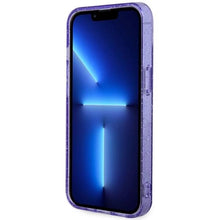 Заредете изображение във визуализатора на галерията – Guess GUHMP14MHCMCGU iPhone 14 Plus 6.7" purple/purple hardcase Glitter Gold MagSafe
