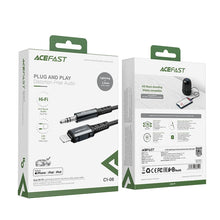 Заредете изображение във визуализатора на галерията – Acefast cable audio to iphone lightning 8-pin - jack 3,5mm (male) mfi aluminum alloy c1-06 1,2 m grey
