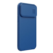Заредете изображение във визуализатора на галерията – Nillkin CamShield S Case case for iPhone 14 Pro Max armored cover camera cover blue
