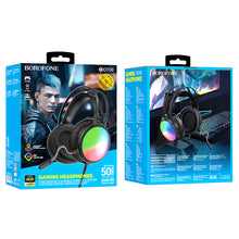 Заредете изображение във визуализатора на галерията – Borofone Headphones BO108 Flame gaming with microphone black
