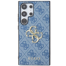 Заредете изображение във визуализатора на галерията – Guess 4G Big Metal Logo case for Samsung Galaxy S24 Ultra - blue

