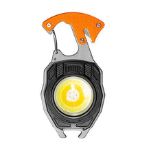 Заредете изображение във визуализатора на галерията – Mini flashlight LED keychain W5147 Type C with 2 screwdriver bits orange
