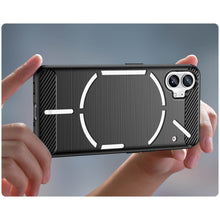 Заредете изображение във визуализатора на галерията – Carbon Case case for Nothing Phone 1 flexible silicone carbon cover black
