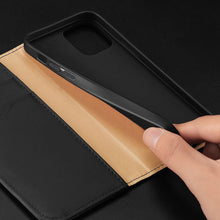 Заредете изображение във визуализатора на галерията – Dux Ducis Hivo Genuine Leather Bookcase type case for iPhone 13 mini red

