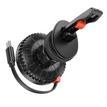 Заредете изображение във визуализатора на галерията – Borofone Car holder BH208 Mona magnetic with induction charging with Type C cable to air vent black
