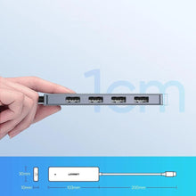 Заредете изображение във визуализатора на галерията – Ugreen USB Type C HUB - 4x USB 3.2 Gen 1 with USB-C power port gray (CM219 70336)
