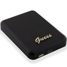 Заредете изображение във визуализатора на галерията – Power bank with wirelles charging GUESS GUPBM3ALGSGK 3000mAh 5W with MagSafe / black
