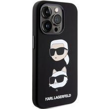 Заредете изображение във визуализатора на галерията – Original faceplate case KARL LAGERFELD KLHCP15LSDHKCNK for iPhone 15 Pro (Silicone KC / black)
