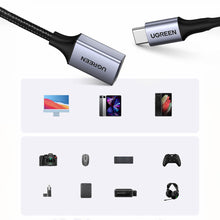 Заредете изображение във визуализатора на галерията – Ugreen OTG adapter cable USB-C (male) - USB-A (female) 5Gb/s 0.15m black (US378)
