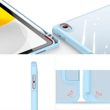 Заредете изображение във визуализатора на галерията – Dux Ducis Toby case for iPad 10.9'' 2022 (10 gen.) cover with space for Apple Pencil stylus smart cover stand blue
