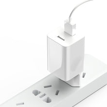 Заредете изображение във визуализатора на галерията – Baseus Charging Quick Charger Travel Charger Adapter Wall Charger USB Quick Charge 3.0 QC 3.0 biały white (CCALL-BX02) - TopMag
