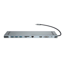 Заредете изображение във визуализатора на галерията – Baseus Enjoyment 10in1 Multifunctional Docking Station Stand for MacBook laptop notebook HUB adapter (CATSX-F0G) - TopMag
