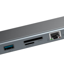 Заредете изображение във визуализатора на галерията – Baseus Enjoyment 10in1 Multifunctional Docking Station Stand for MacBook laptop notebook HUB adapter (CATSX-F0G) - TopMag
