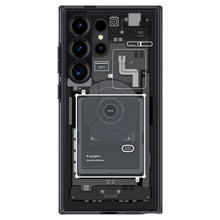 Заредете изображение във визуализатора на галерията – Spigen Ultra Hybrid case for Samsung Galaxy S24 Ultra - dark gray (Zero One pattern)
