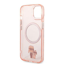 Заредете изображение във визуализатора на галерията – Karl Lagerfeld KLHMP14MHNKCIP iPhone 14 Plus 6.7" hardcase pink/pink Iconic Karl&amp;Choupette Magsafe
