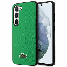 Заредете изображение във визуализатора на галерията – Original Pouch LACOSTE hardcase Iconic Petit Pique MagSafe LCHMS24MPVCN for Samsung Galaxy S24 Plus Green
