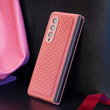 Заредете изображение във визуализатора на галерията – Dux Ducis Venice Leather Case for Samsung Galaxy Z Fold 3 Genuine Leather Cover Red
