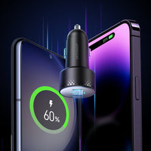 Заредете изображение във визуализатора на галерията – Car charger 2x USB C 70W with LED display Joyroom JR-CCD02 | black
