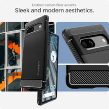Заредете изображение във визуализатора на галерията – Spigen RUGGED ARMOR GOOGLE PIXEL 7A MATTE BLACK
