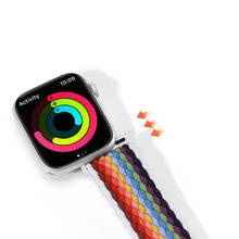 Заредете изображение във визуализатора на галерията – Dux Ducis Strap (Mixture II Version) strap for Apple Watch Ultra, SE, 8, 7, 6, 5, 4, 3, 2, 1 (49, 45, 44, 42 mm) braided band bracelet pale stripes
