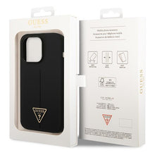 Заредете изображение във визуализатора на галерията – Guess GUHCP14XSLTGK iPhone 14 Pro Max 6.7" black/black hardcase Silicone Triangle

