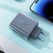 Заредете изображение във визуализатора на галерията – Acefast charger GaN 65W 3 ports (1xUSB, 2xUSB C) green (A45)
