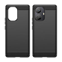Заредете изображение във визуализатора на галерията – Carbon Case case for Realme 10 Pro+ flexible silicone carbon cover black
