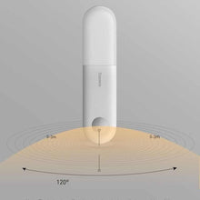 Заредете изображение във визуализатора на галерията – Baseus led (natural light) aisle light with motion detector + cable for charging dgsun-ga02 white - TopMag
