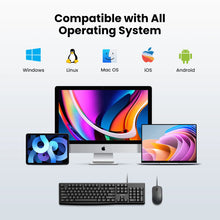 Заредете изображение във визуализатора на галерията – Ugreen MK003 wired keyboard and mouse set - black
