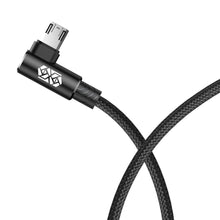 Заредете изображение във визуализатора на галерията – Baseus MVP Double-sided Elbow Type Cable micro USB 1.5A 2M Black (CAMMVP-B01) - TopMag
