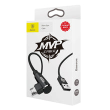 Заредете изображение във визуализатора на галерията – Baseus MVP Double-sided Elbow Type Cable micro USB 1.5A 2M Black (CAMMVP-B01) - TopMag

