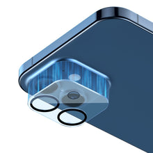 Заредете изображение във визуализатора на галерията – Baseus 2x tempered glass 0.3 mm for the entire camera iPhone 12 mini lens (SGAPIPH54N-AJT02)
