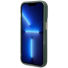 Заредете изображение във визуализатора на галерията – Guess GUHMP14XHTCMA iPhone 14 Pro Max 6.7" green/khaki hard case Gold Outline Translucent MagSafe
