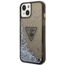 Заредете изображение във визуализатора на галерията – Guess GUHCP14SLFCTPK iPhone 14 6.1" black/black hardcase Liquid Glitter Palm Collection
