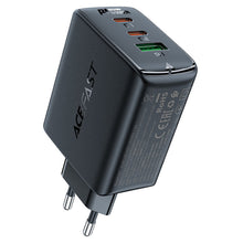 Заредете изображение във визуализатора на галерията – Acefast fast charger GaN (2xUSB-C / USB-A) PPS / PD / QC4+ 65W black (A41)

