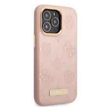 Заредете изображение във визуализатора на галерията – Guess GUHMP13XSAPSTP iPhone 13 Pro Max 6.7" pink/pink hardcase Peony Logo Plate MagSafe
